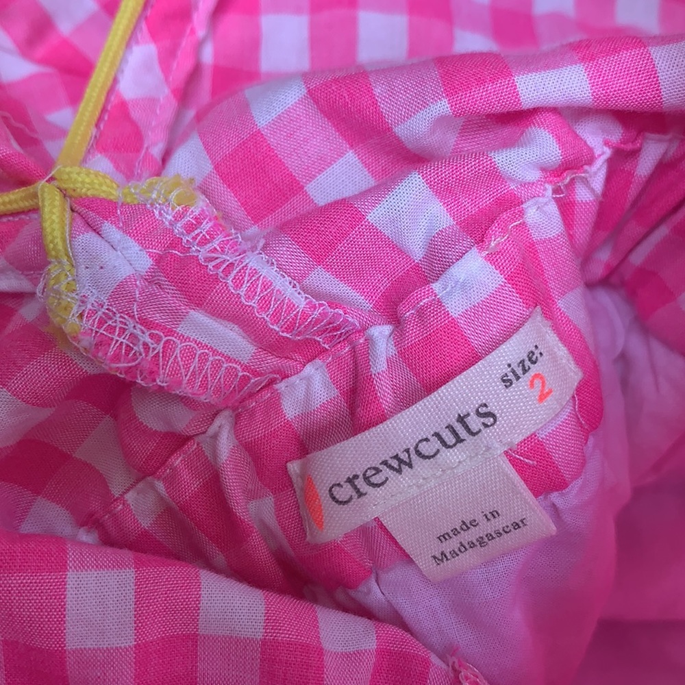 Crewcuts Dress Size 2 pink gingham plaid J Crew Kids - Picture 5 of 5